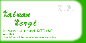 kalman mergl business card